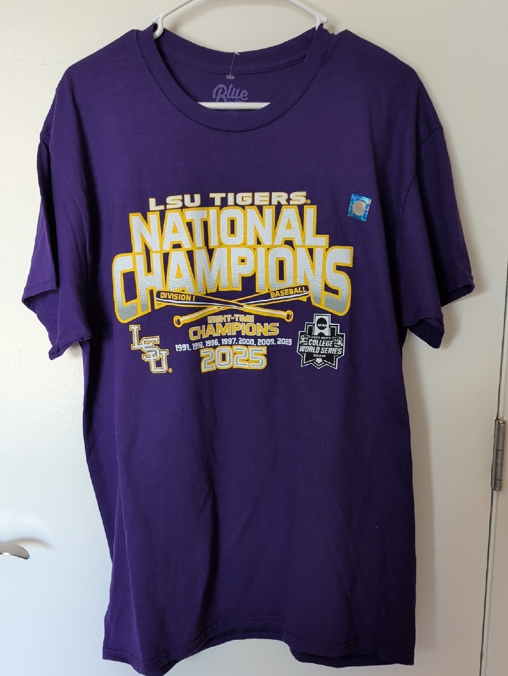 Blue 84 LSU Tigers Purple National Champions 2025 Tee